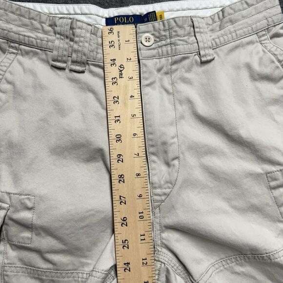 Polo Ralph Lauren Cargo Shorts Men's 33 Khaki Beige Classic Cotton 9" Inseam - Picture 7 of 8